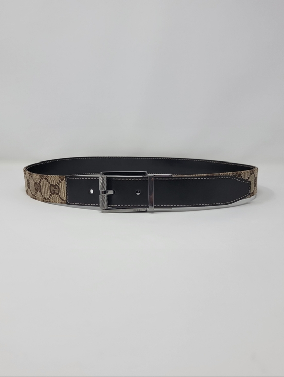 GUCCI GG Supreme Canvas Leather Belt Size 80cm.32inch main image 5
